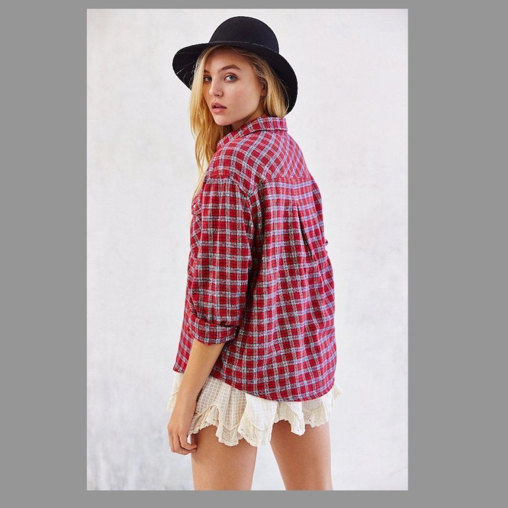Urban Outfitters BDG Lace Petticoat Flannel Shirt - S
